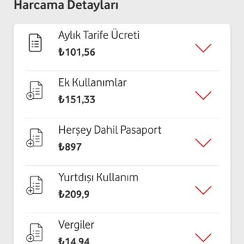 Vodafone Fahiş Fatura, Kullanmadığımız Halde