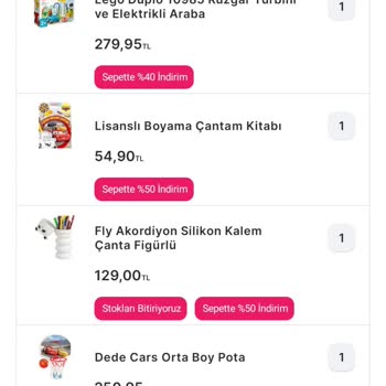 Migros Sanal Market Tozlu Pis Gönderilen Ürün