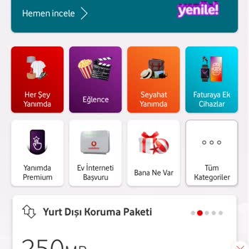 Vodafone Yurt Dışı Koruma Paketi