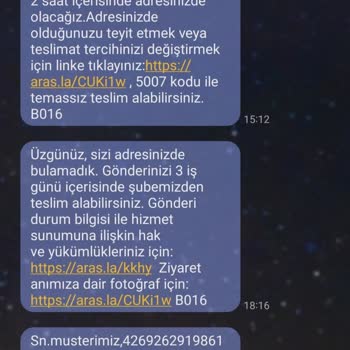 Aras Kargo Sizi Adresinizde Bulamadık Yalanı