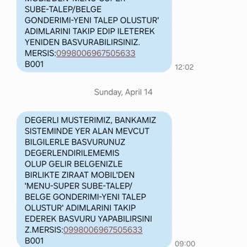 Ziraat Bankası Super Şube İlgisizlik