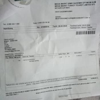 Bosch 8214 Bir Ay Dolmadan Kırılan Başlık. Garanti Karşılamıyor