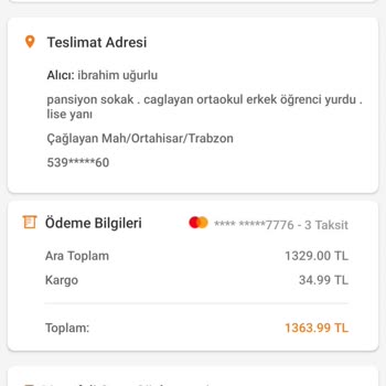 Trendyol'dan Aldığım Üründen Kargo Ücreti Alindi