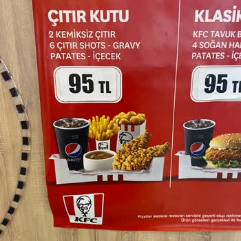 KFC Menü İçerik Farkı