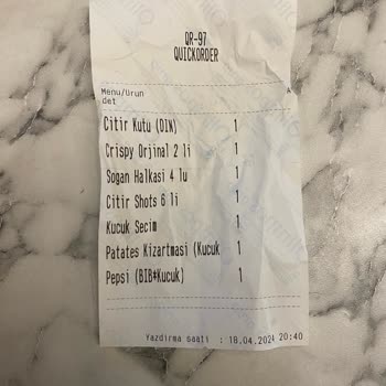 KFC Menü İçerik Farkı