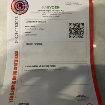 EasyCep Ürün Hatası Ve Para İade Problemi. İlgisizlik.