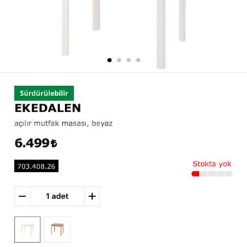 Stok Gelmeyen IKEA Masası