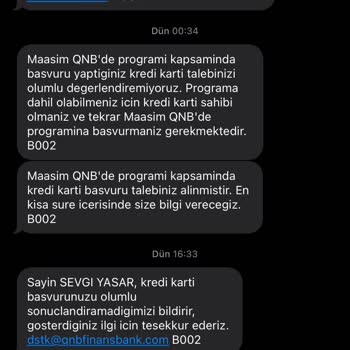 QNB Finansbank Kredi Kartı Vermiyor