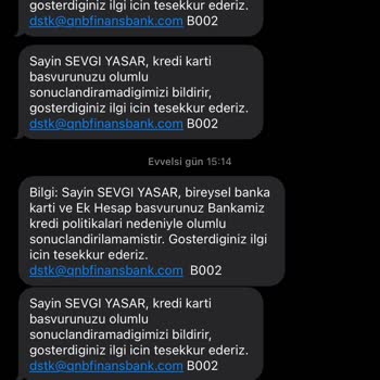QNB Finansbank Kredi Kartı Vermiyor