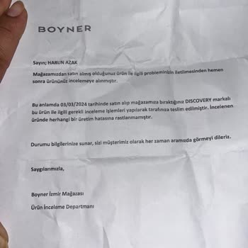 Boyner Kalitesiz Ürün Ve İletişim Sorunu