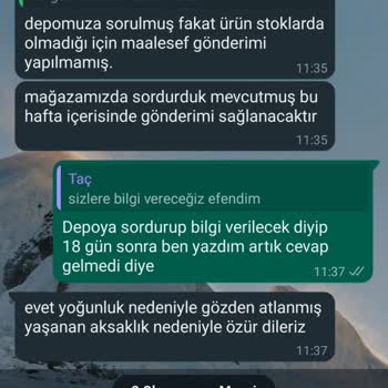 Taçev Hatalı Ürün