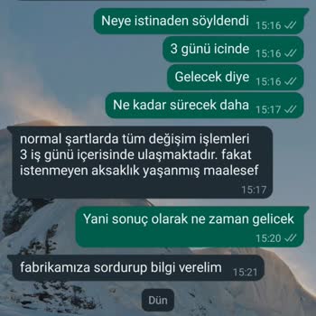 Taçev Hatalı Ürün