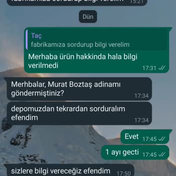 Taçev Hatalı Ürün