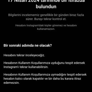 Instagram Hesabımın Askıya Alınması