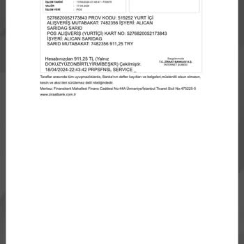 Ziraat Bankası İzinsiz Pra Çekimi