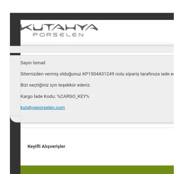 Coca-Cola Kütahya Porselen Puan İade Hk.