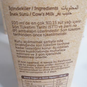 Meysüt Süt Ürünlerinde Beklenmeyen Kıvam Değişikliği Şikayeti