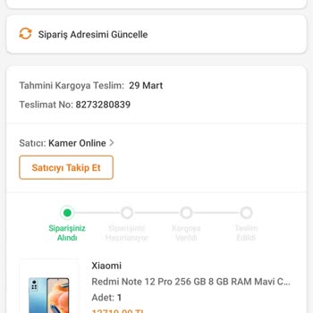 Trendyol 'da İade İptali