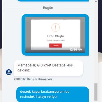Gıbırnet Destek Kaydı Bırakamıyorum Adamlar Tatilde