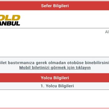 Obilet-Gold İstanbul Bilet Sorunu