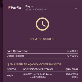 Davegas Hesaba Geçmeyen Miktar