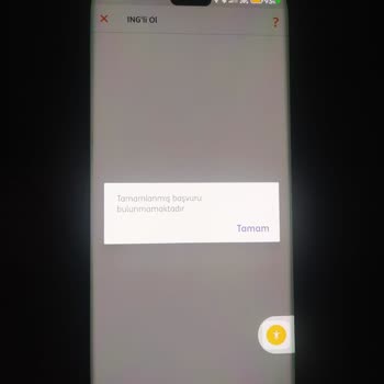 ING Bank Mobil Uygulama Müşteri Olma Kimlik Tarama Problemi