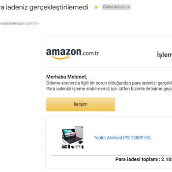 Amazon Paramı 20 Gündür İade Etmiyor!