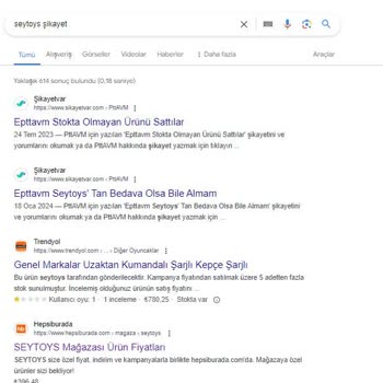 Pazarama.com Sitesindeki Seytoys İsimli Satıcı Ürünleri Göndermiyor!