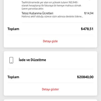 Vodafone Cihaz İptali Olmasına Rağmen Faturada Halen Vergi Ödüyorum