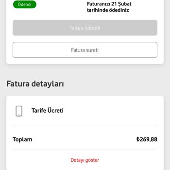 Vodafone Cihaz İptali Olmasına Rağmen Faturada Halen Vergi Ödüyorum