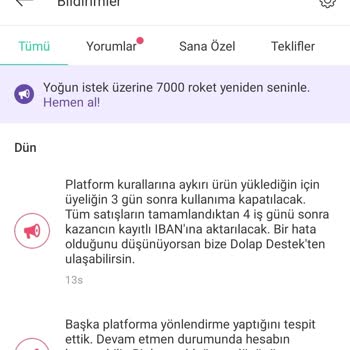 Dolap Onaylanıp Yayına Alınan İlandan Dolayı Abonelik Feshi!