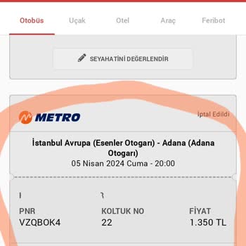 Obilet Paramı İade Etmedi