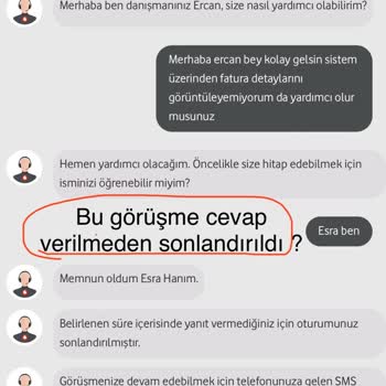 Vodafone Net Vodafone Fatura Sorunu Çözümsüzlüğü Ve Taahhüt Süresi Uzatma Çabası