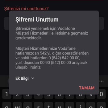 Vodafone Güvenli Depo Şifre