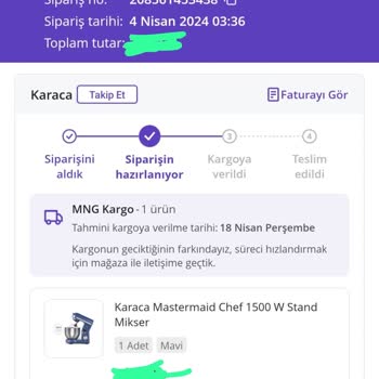 Karaca Züccaciye Karaca Ve N11 Onaylanan Ürünün Gönderilmeme Sorunu