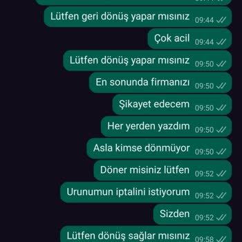 Cream Co Şikayet Bana Dönüş Asla Yapılmadı