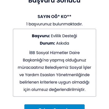 İBB - İstanbul Büyükşehir Belediyesi Evlilik Desteği Onaylanmama Sorunu