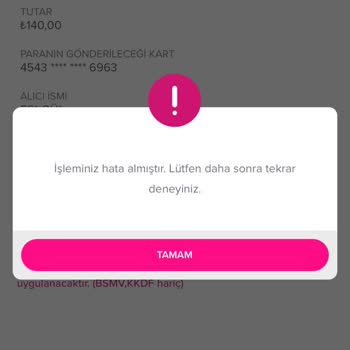 Maximum Mobil Para Gönderme Sorunu