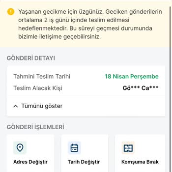 Ty Express Siparişin Teslim Edilmemesi