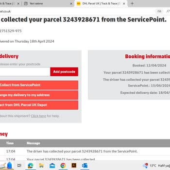 DHL Parcel Numune Takipsizliği
