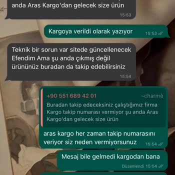 Charme Butik Aldığım Tişörtleri Göndermedi