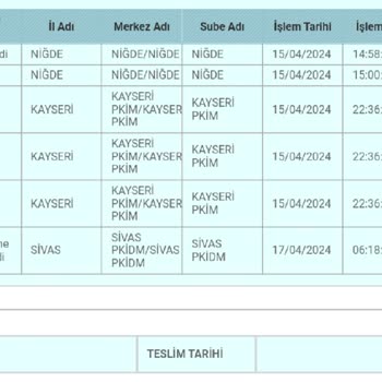 PTT Kargonun Gecikmesi