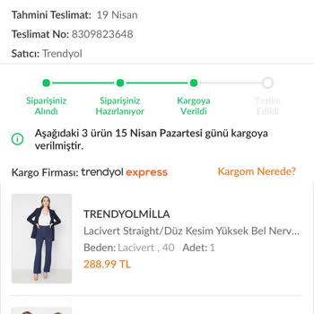 Trendyol Expres Kargo Getirmiyor Ve Şikayet Almıyor