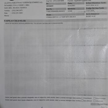 Opel Ayıplı/Gizli Kusurlu Araç Satılması