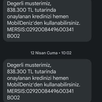 Denizbank Kredi Onayı Ve Kullanılamayan Kredi