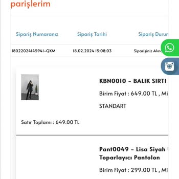 Huriş Butik Sipariş Gönderim Olmuyor