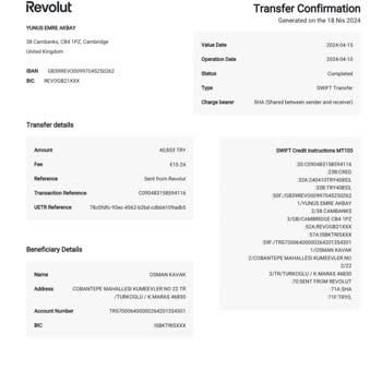 İş Bankası SWİFT Transferi Hesabıma Geçmiyor