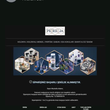 Pereja İlgisizlik, Sipariş Akıbeti, Teslimat Yok