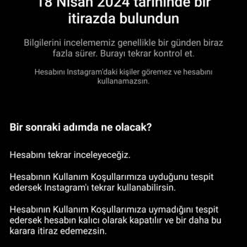 Instagram Hesabımı Geri İstiyorum