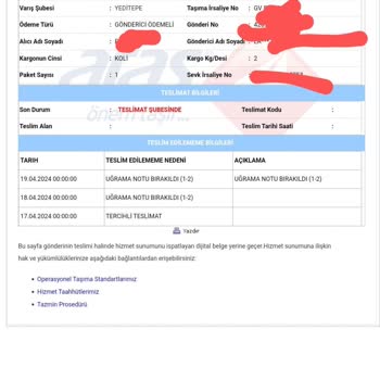 Aras Kargo 1 Gün Ertelediğim İçin Kargomu Getirmeme Kararı Almış